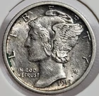 1918 Mercury Dime, US 10C Silver Coin, XF Extremely Fine, Toned, Beautiful Coin!