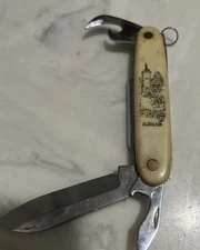 Vintage Fes Rostfrei Pocket Knife With Rothenburg Plonlein Tower 3 Blade