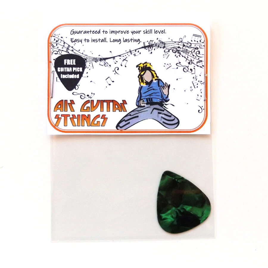Air Guitar Strings with Free Pick Gift Bag Stuffer Joke Prank 3