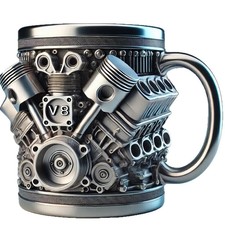 2025 V6 V8 Motoren Edelstahl Tasse,Personalis...