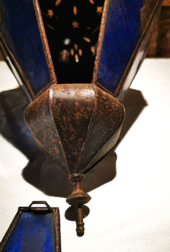 ANCIENNE SUSPENSION LUSTRE LANTERNE ORIENTALE ( pas une copie ) - Imagen 6 de 15