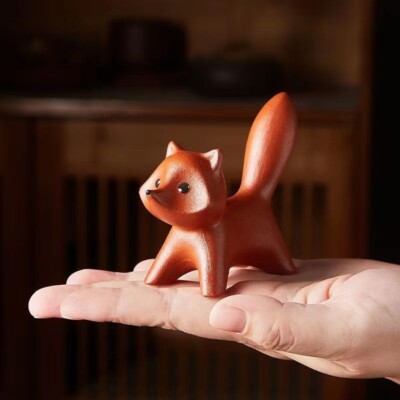 Chinese Yixing Zisha Pottery Tea Pet : Fox