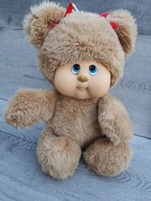 Vintage 1983 Hasbro Softies Under Bears Girl Plush Teddy Bear w/ Bows 12