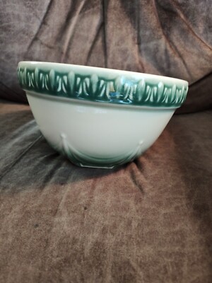 Longaberger Pottery American Craft ACO Lt Green Mixing 8'' Bowl 