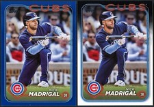 2024 Topps Series 2 Nick Madrigal #515 Blue Border & Base - Chicago Cubs