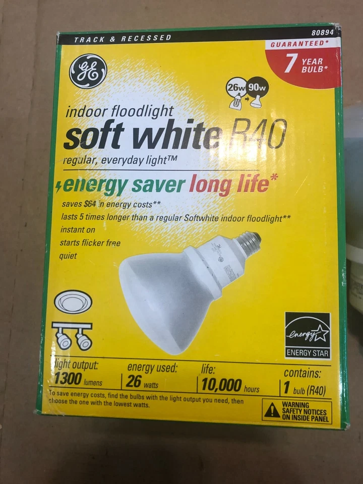 Lote de 2 - R40, 26 Watt, 2700K base média CFL - Imagem 2 de 4