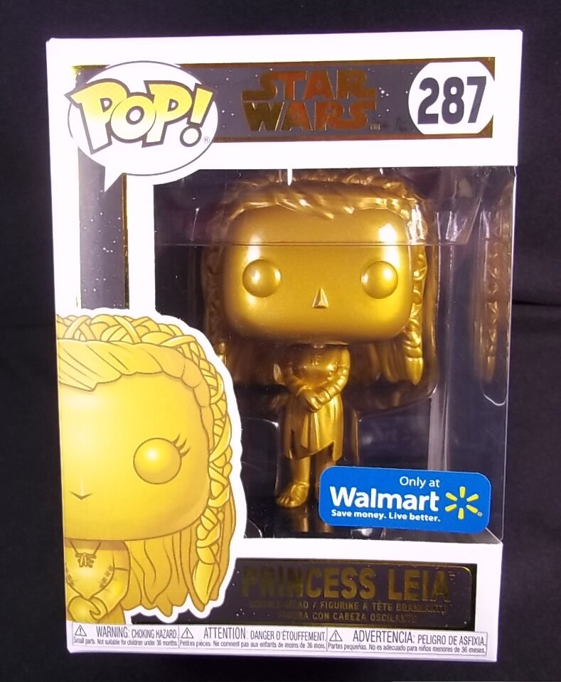 Funko Pop! STAR WARS gold Princess Leia 287 vinyl figure Walmart