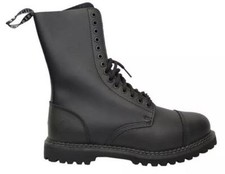 Unisex GRINDERS Herald High Black Ranger 14 Hole Safety Steel Toe Leather Boots