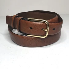 Perry Ellis Portfolio Full Grain Cowhide Leather Men's Belt Cognac 40/100