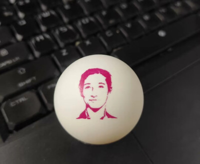 Sponsor Double Fish Table Tennis Ball printing Signature Liu Shi Wen 刘诗雯
