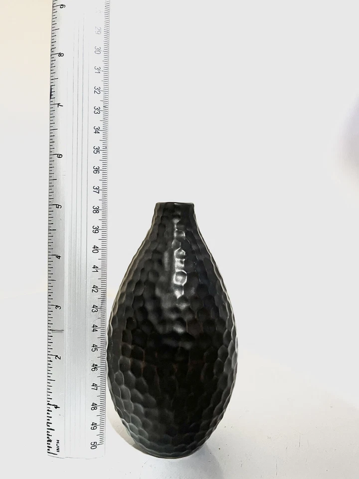 Jarrón Neo-Noir vintage de diseño cian 5 1/2” H florero Bud/hierba diseño moderno/boho Foto 2 de 4