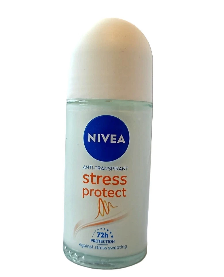96,50€/L - Confezione da 6 NIVEA Deodoranti Donna Roll-on "Stress Protect" Antitraspirante - 50ml