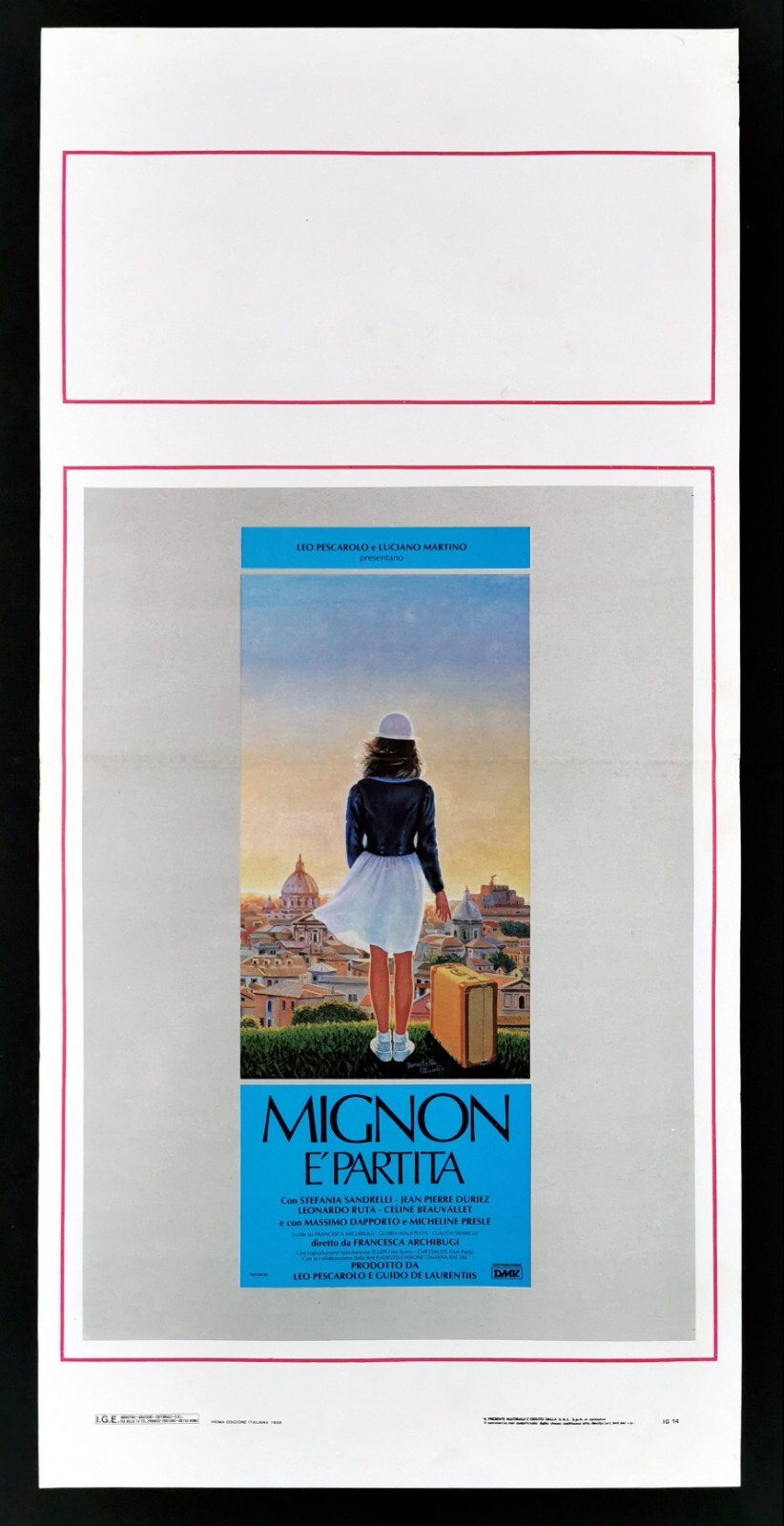 Locandina originale film Mignon è partita (1988) - Regia di Francesca Archibugi