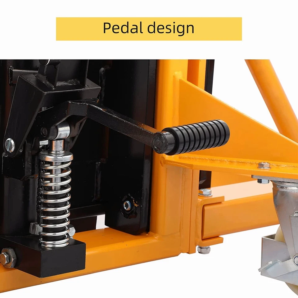 Apilador de palets manual hidráulico APOLLOLIFT 2200lb 63" máx. Elevador Foto 4 de 4