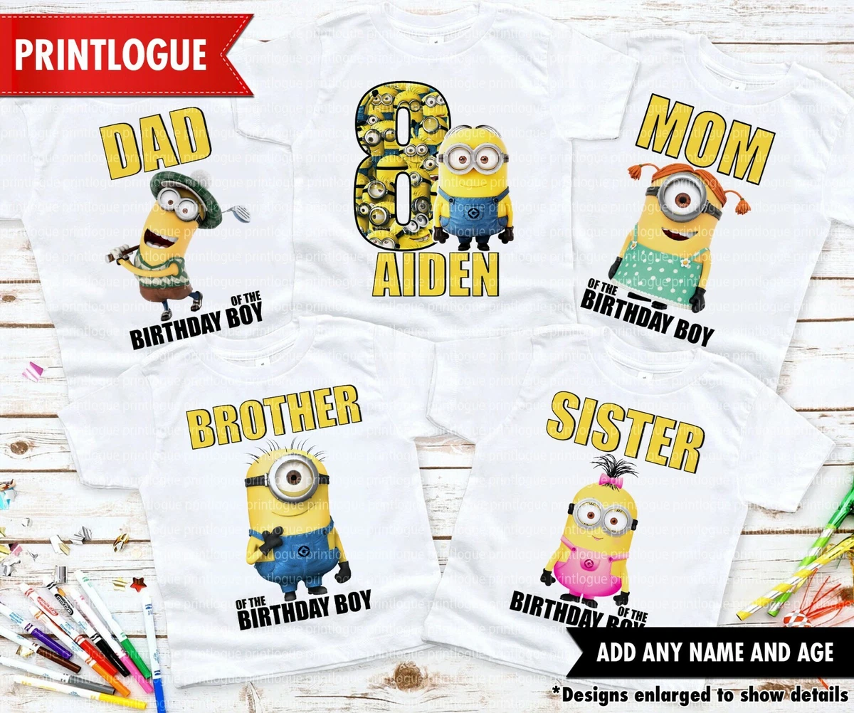 Personalized Family Birthday Shirt, Family Matching Birthday Shirt, Custom Name and Age Birthday Party T-Shirt, Personalized Toddler Birthday Shirt