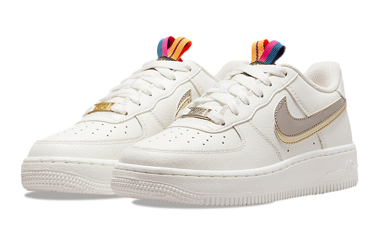 Size (GS) Nike Air Force LV8 Low Off Noir Summit White for