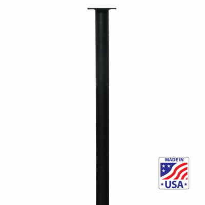 The Hanford Single Mailbox Post System Black