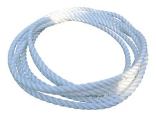 Boat Rope, White rope, Mooring Rope, Sailing Rope 3-Strand Polyester