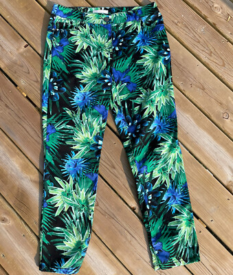 Coastal Grandma CHICOS 1 Capri PANTS   M 8 4175 Resort Wear Coconut Girl Pedal