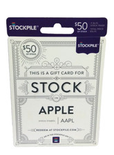 Rare Appl Apple Stockpile Stock Trading Card - No Value 50 Gift Card
