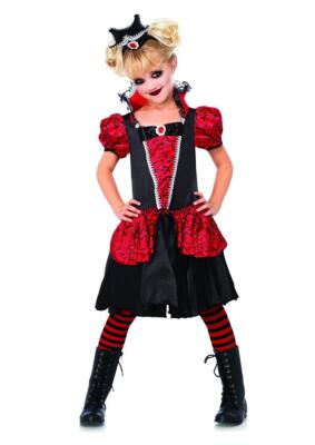 Vampire Queen Gothic Girl Dracula Fancy Dress Up Halloween Child Costume