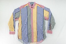Vintage Tommy Hilfiger Striped Shirt Men's Medium Multi Color Button Down Preppy