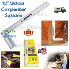 12" 300mm Carpenter Square Aluminium Spirit Level Set Measuring Ruler Measure UK