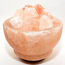 8.1lb 6.8" Pink Himalayan Salt Lamp Fire Bowl Natural Mineral  Cord  LED Bulb