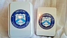 United States Mint Treasury Playing Cards Sealed and in original tin Vintage