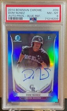 DOM NUNEZ 2014 Bowman Chrome Prospect #BCP30 Blue Refractor 120/150 PSA 8