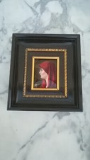 PETIT TABLEAU EMAILLE signé A. BUREAU Limoges XXème