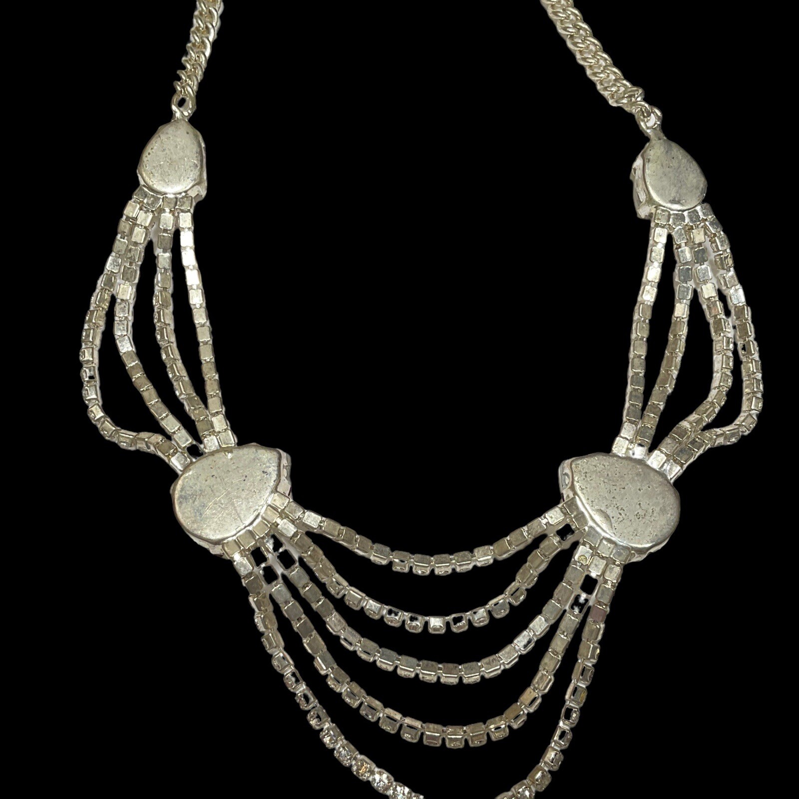 Rhinestone Festoon Choker Necklace Prom Wedding Eveni… Gem