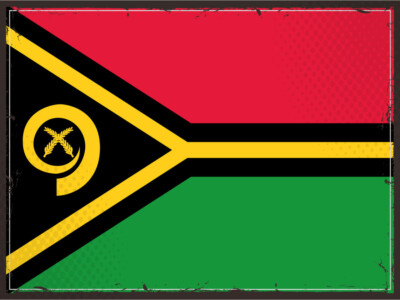 Holzschild 30x40 Vanuatus Retro Flag of Vanuatu Wand Deko Cafe Sammler Geschenk