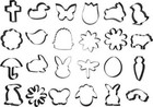 Set of 24 Stainless Steel Cookie Cutters - Easter and Spring Theme - NEW