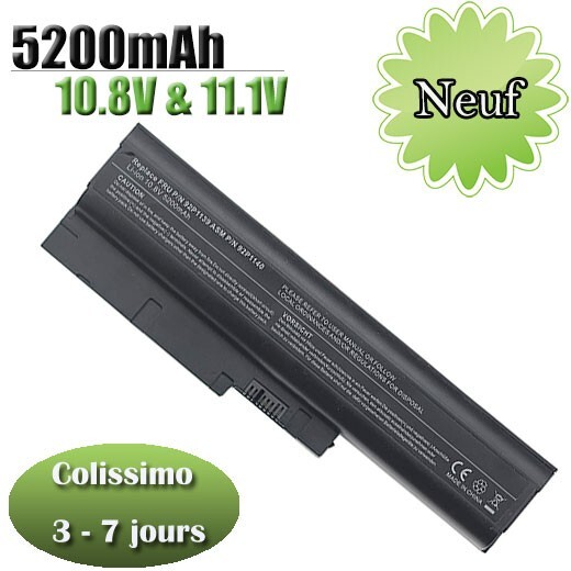 Batterie Lenovo ThinkPad T61 15.4 pour résoudre les problèmes de coupure coup sur coup