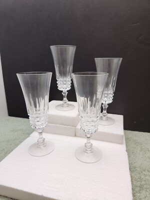Cristal D'Arques-Durand Tuilleries Villandry Champagne Glasses Set of 4