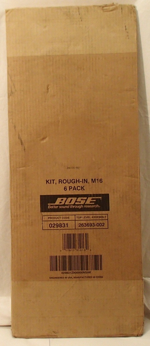 Bose Speaker Rough-in Kit M16 6-Pack 029831 | eBay