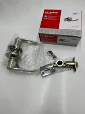 Shield Security 913828 Entrance Lockset Straight Entry Lever Satin Nickel