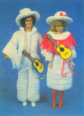 Häkelanleitung Kopie 1892.   Puppenkleidung für Barbie & Ken.  3ply