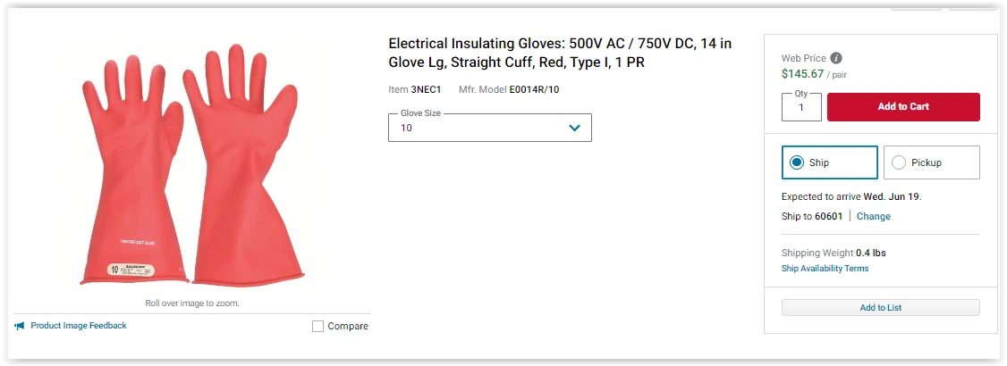 Honeywell Electrical Insulating Gloves