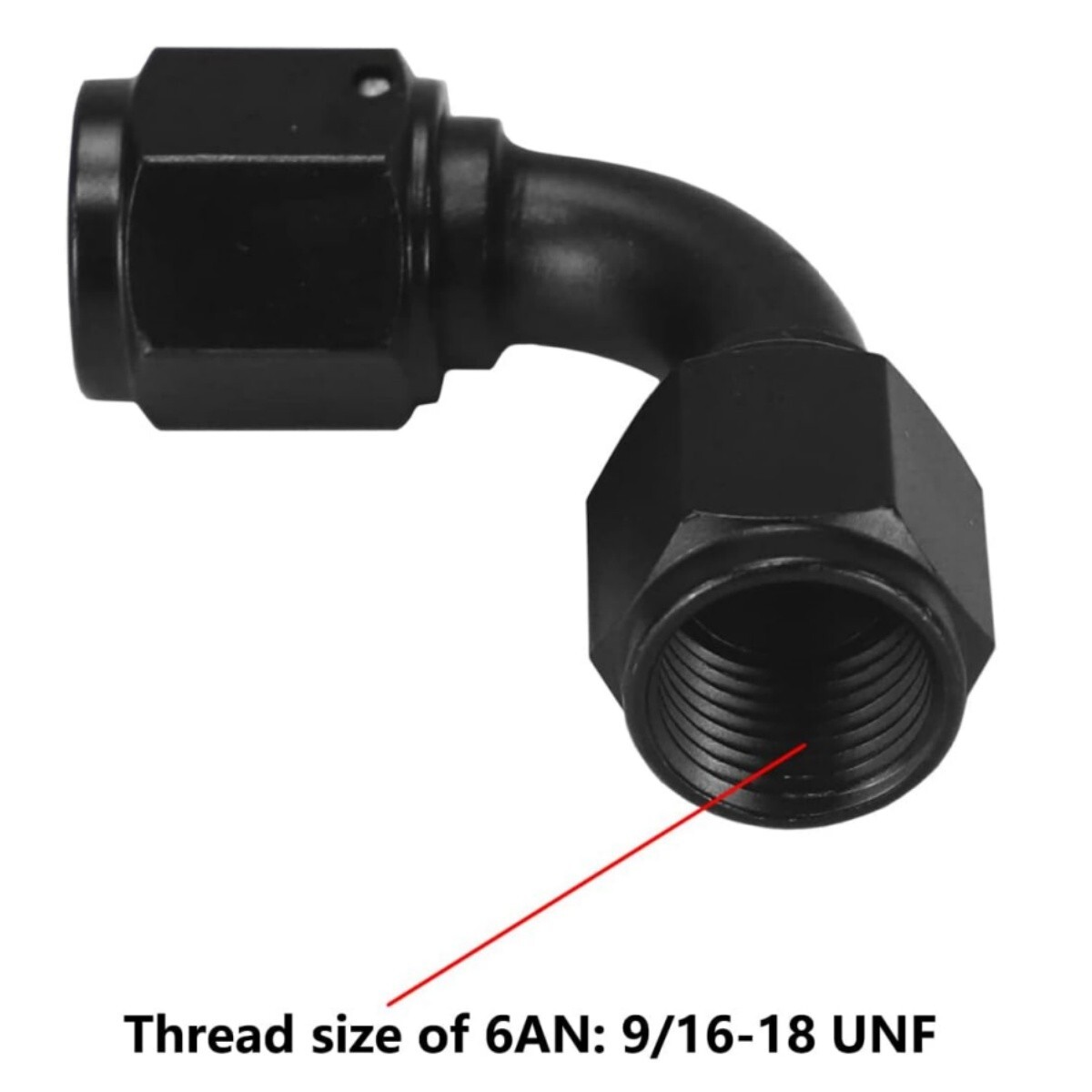 Black Aluminum Adapter AN6 90-Degree Swivel Elbow Fitting - Female To Female, For Fuel Or Oil Lines 6AN Fuel Line Fitting - Foto 10