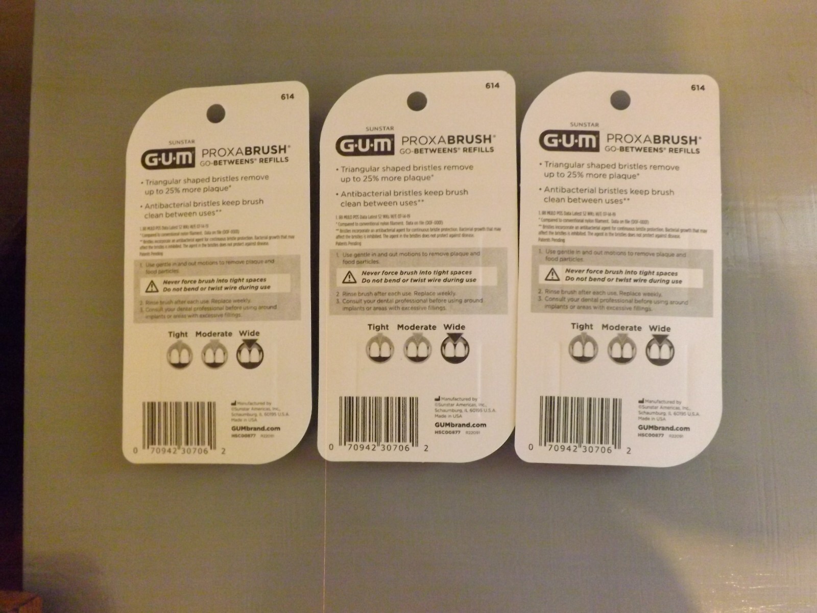 GUM Proxabrush GoBetweens Interdental Brush Refills, Wide, 16 Count