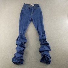 Vibrant Jeans Women's Sz M Dark Wash Made In USA Stretch Ankle Soft Normcore