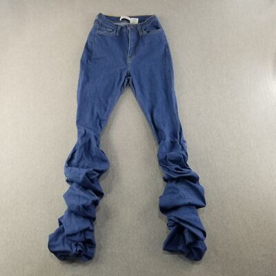 Vibrant Jeans Women's Sz M Dark Wash Made In USA Stretch Ankle Soft Normcore