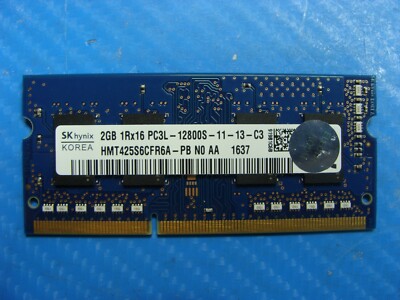Dell 5559 SO-DIMM SK Hynix 2GB Memory RAM PC3L-12800S HMT425S6CFR6A-PB