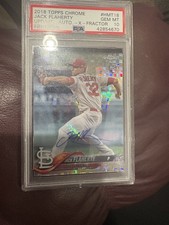 Jack Flaherty 2018 Topps C hrome Update AUTO Xfractor #18 PSA 10 Rookie Card. rookie card picture