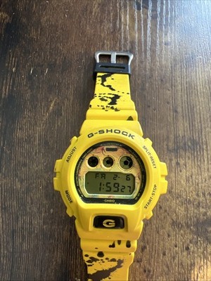 Casio G-Shock Watch 3230 Hodinkee Ed Sheeran DW-6900B Yellow w/ Black splash