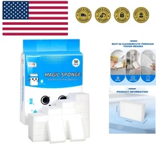 Extra-Thick 50-Pack Melamine Sponges - Quick Drying, Non-Scratch Cleaning Power