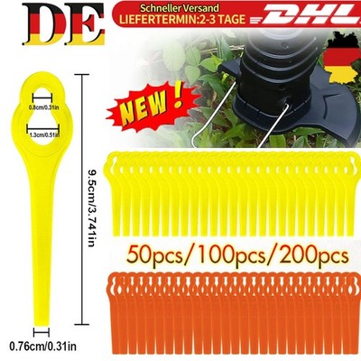200x Ersatzmesser Für Ferrex Aldi FAR 20-1 Akku Rasentrimmer Kunststoffklingen