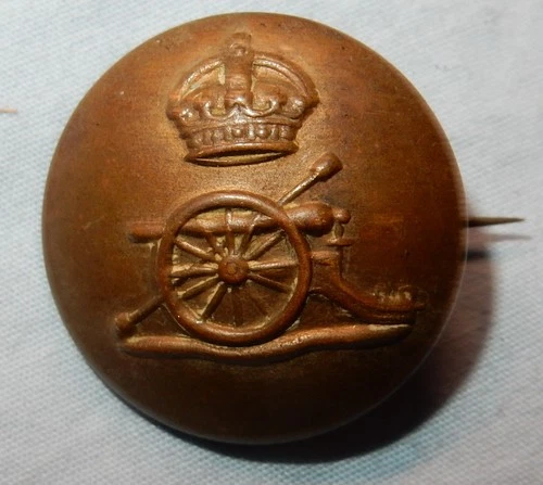WW1 ERA ROYAL FIELD ARTILLERY MILITARY SWEETHEART BADGE BUTTON WORLD WAR I